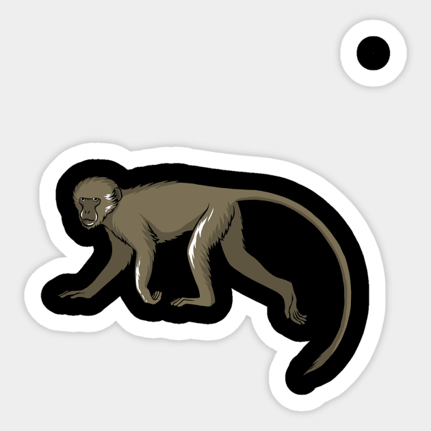 Monkey Sticker by fromherotozero